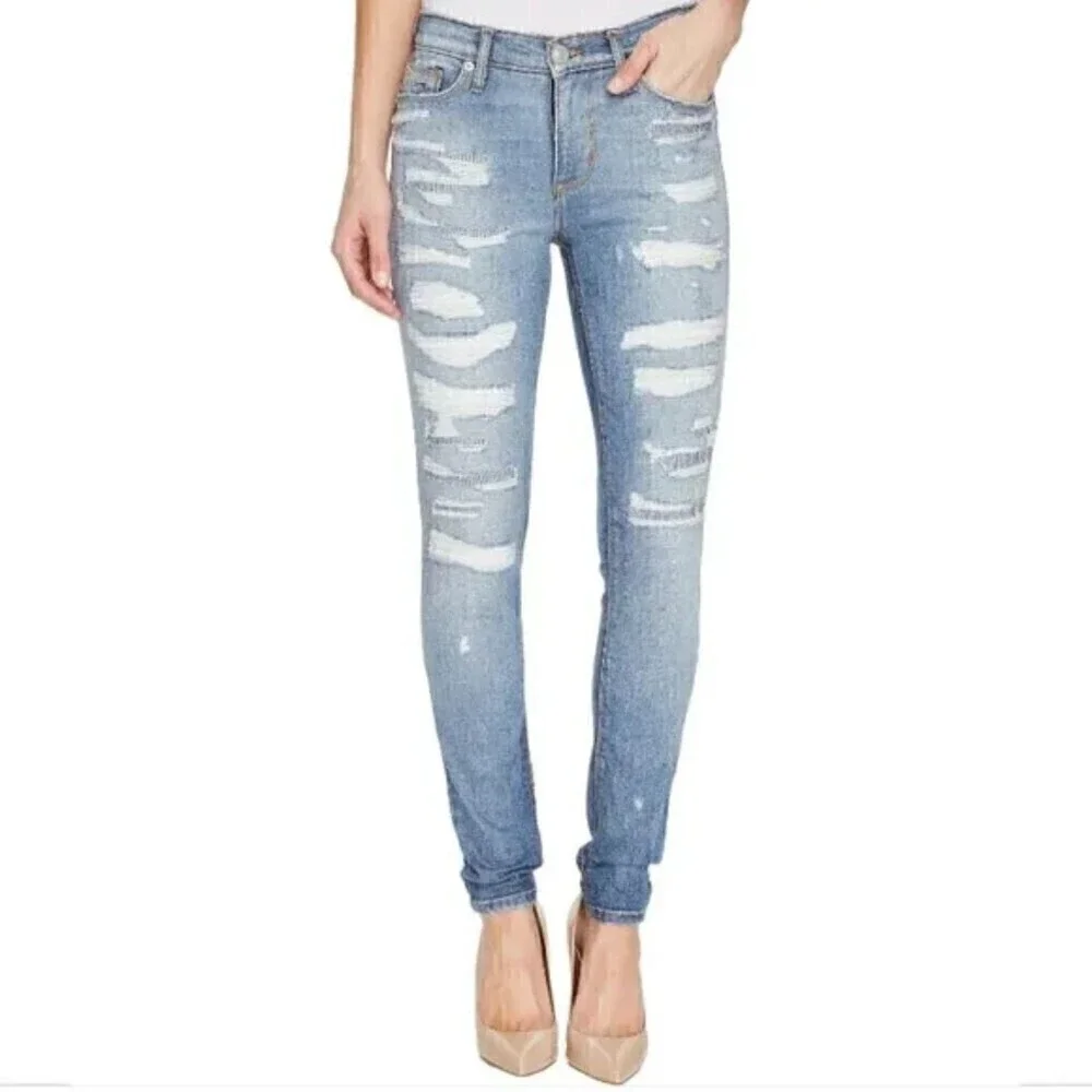 Hudson Nico Mid-Rise Southpaw Distressed Jeans - Picture 4 of 12
